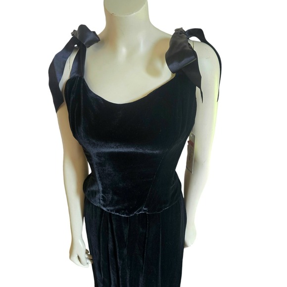 3 vtg new pieces black Ralph Lauren velvet corset wool skirt Tahari - Picture 10 of 16